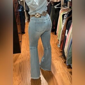 Sizes 6, 8, 10- Women's Flare Jeans in Light Blue
